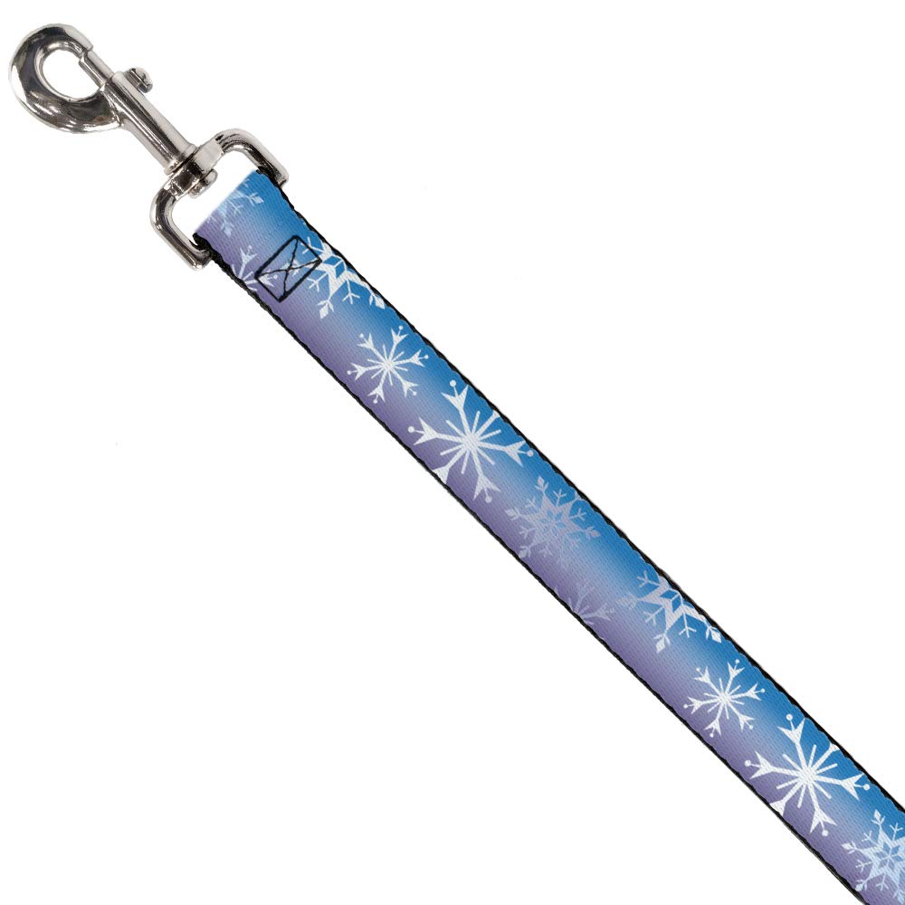Buckle-Down Disney Pet Leash, Dog Leash, Frozen 2 Snowflakes Blues Purples White, 6 Feet Long 1.0 Inch Wide