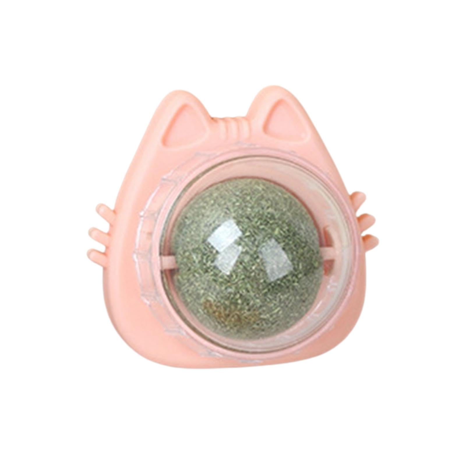 Calandis Catnip Balls For Cats Wall Rotatable Catnip Roller Ball Interactive Cat Toys Pink | Cat Grass & Loose Catnip | Cat Supp