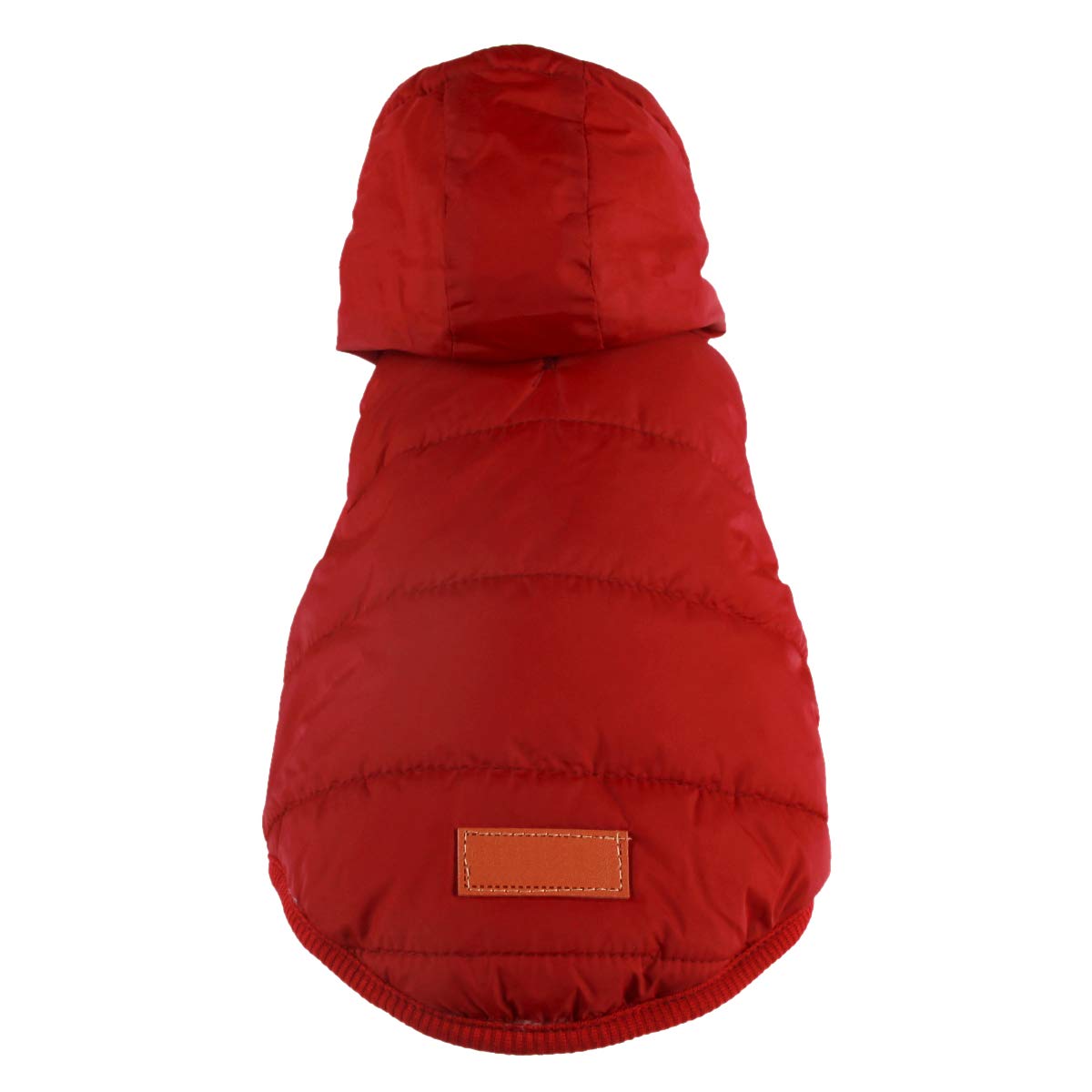 Vecomfy Fleece Lining Extra Warm Dog Hoodie In Winter For Large Dogs Jacket Pet Coats With Hooded,Red Xxxl