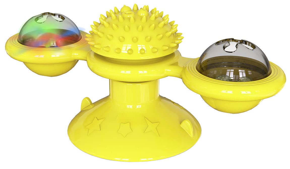 Pet Life A Windmill Rotating Suction Cup Spinning Cat Toy