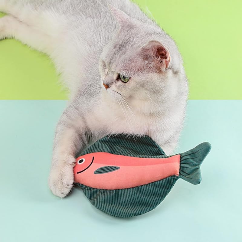 Dog Trust Cat Pillow Toy Simulation Fish Fish Cat Kittentoys 1 Piece (Color May Vary)