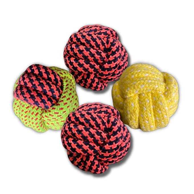 Psk Pet Mart Cotton Rope Ball Toy For Trainig And Playing All Breeds Of Dogs  Multicolor (Pack Of 1)