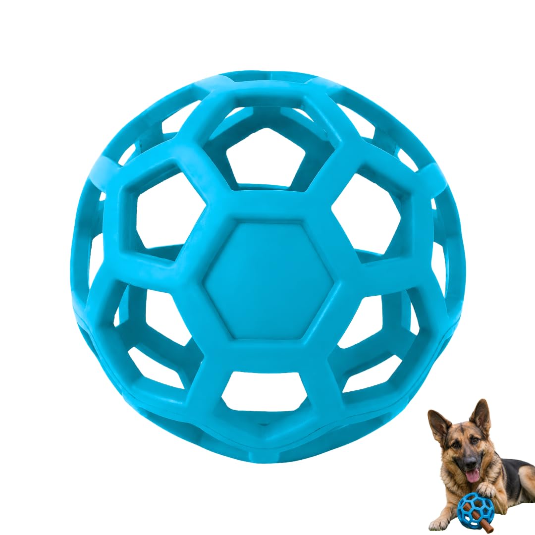 Sniffytails Interactive Dog Treat Dispensing Ball  Durable NonToxic Rubber Chew Toy For Boredom Relief & Mental Enrichment  P