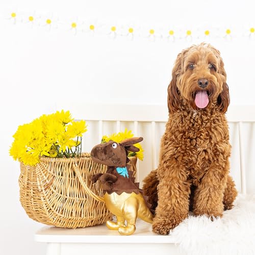 Fringe Studio Plush Dog Toy, Choc-A-Saurus Rex, Pet Shop Collection (314128)
