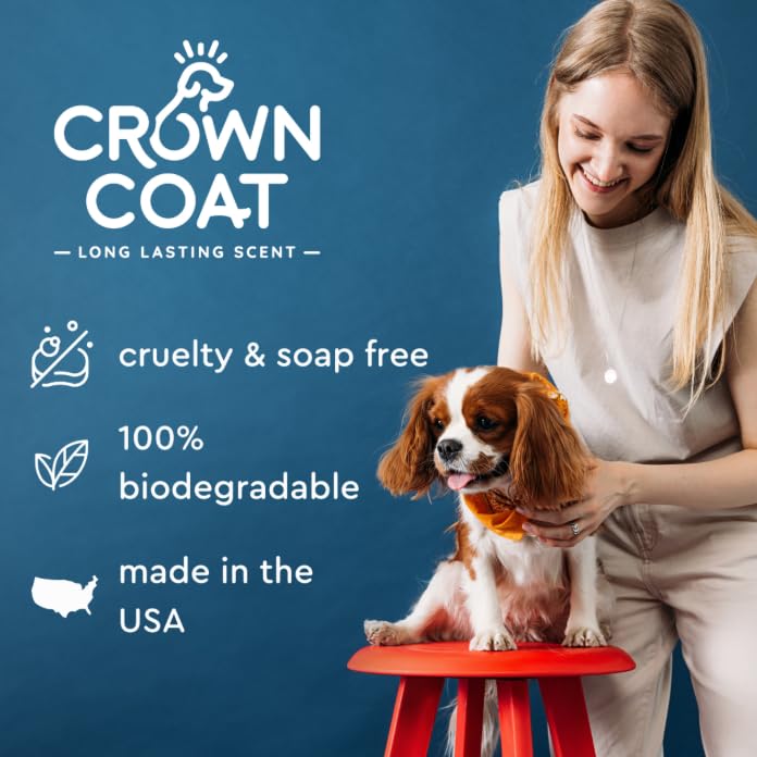 Crown Coat Soothing Dog Shampoo, 1 Gallon - Natural Ingredients, Long Lasting Fragrance, Professional Grooming Grade, Model CWCTSSG