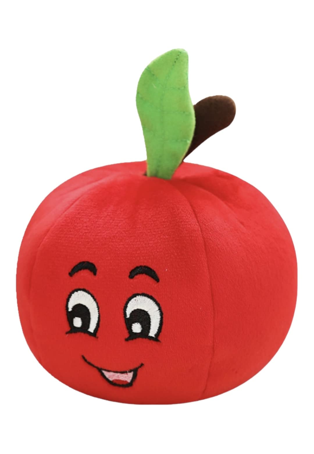 Glow Pups Squeaky Tomato Dog Toy For Large Dogs, Plush Chew Toy For Interactive Play, Durable Cotton Construction, 5.75X6, R