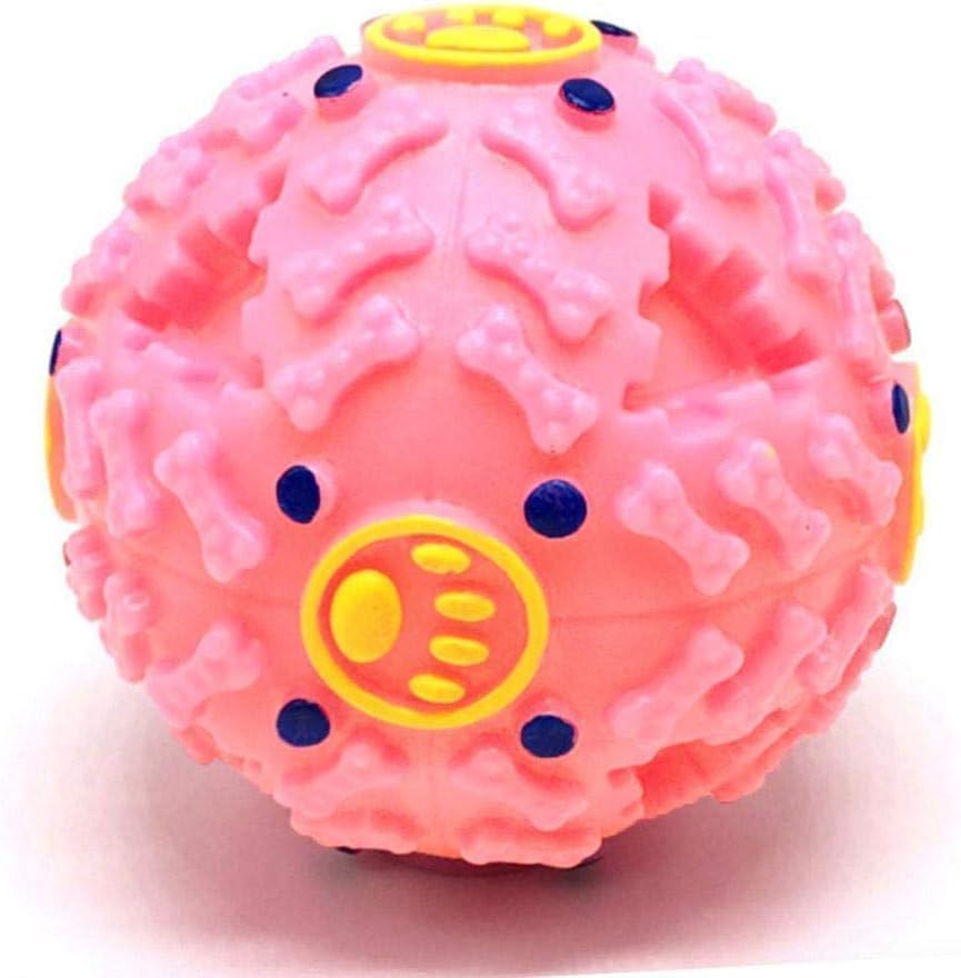 DOGTOWN Interactive Dog Sound Ball  Pet Toy for Dogs, Engaging & Fun, Ideal for Playtime, Durable & Safe (Pink, Medium)