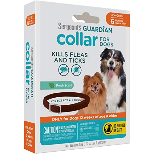 SERGEANT'S Guardian Flea & Tick Collar for Dogs, All Life Stages, Model 00126, 1 Count