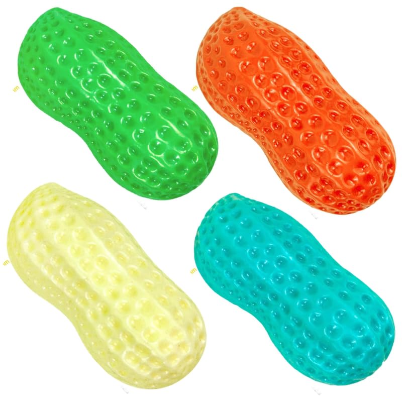 Psk Pet Mart Peanut Interactive Pet Toy Squeaky Play Toy Soft Toy For Chewing For Small Puppy Medium Large (Multicolour)