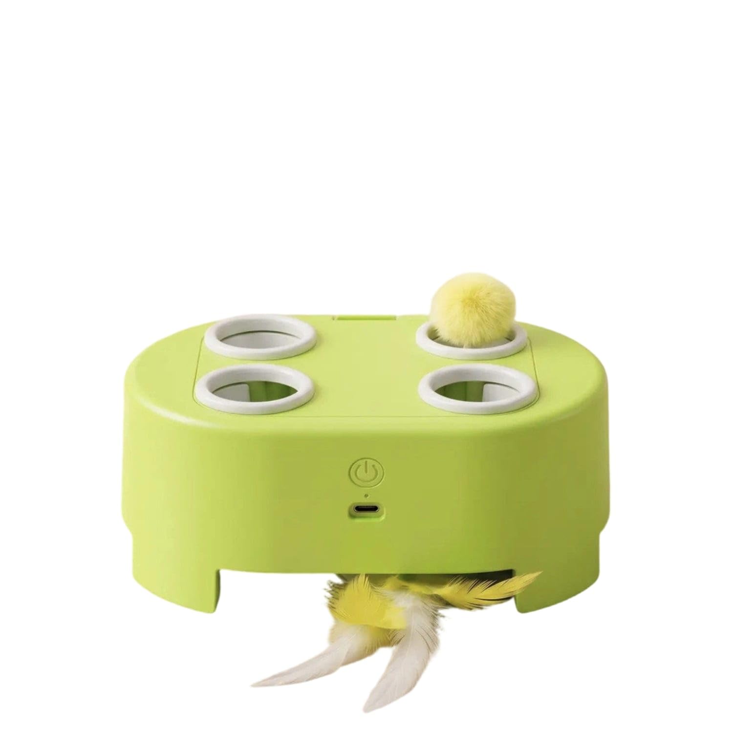 Zoomella Rechargeable Cat Toy With Feather Teaser Interactive Electric Cat Toy Automatic Moving For Indoor Cats, Kittens, SelfP