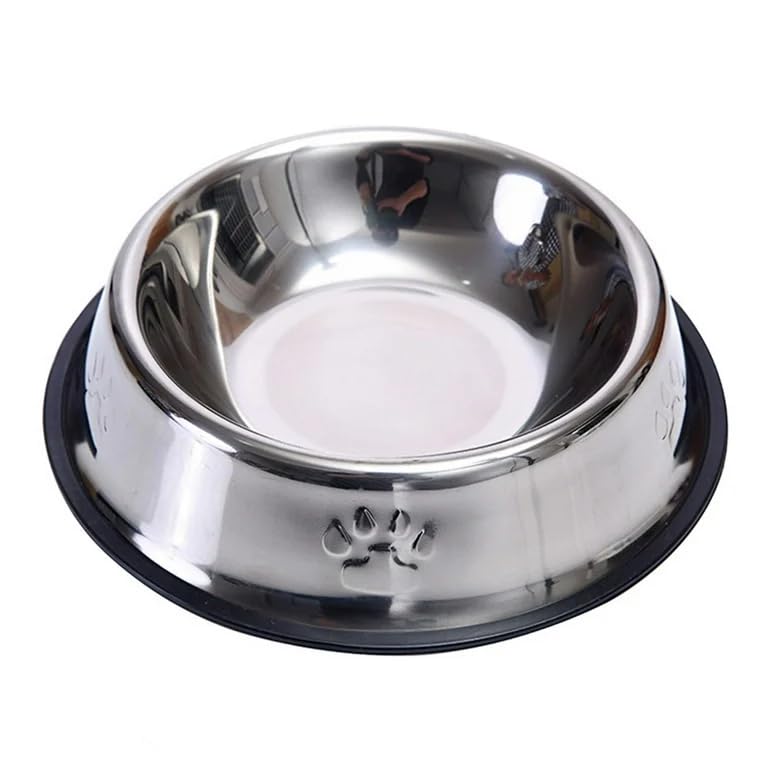 Coskira Stainless Steel Dog Bowl With Rubber Base For Large Dogs, Pets Feeder Bowl And Water Bowl Perfect Choice, Ideal For Wet 
