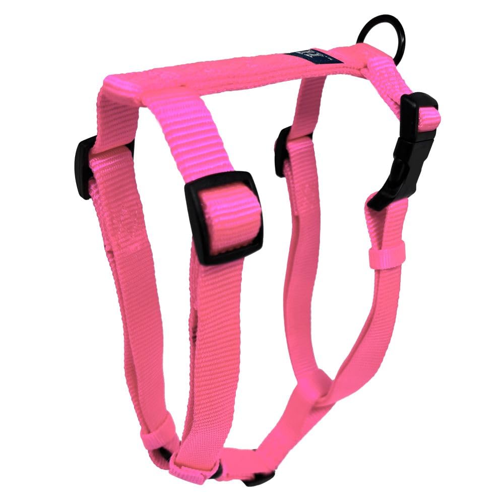 Hamilton Adjustable Comfort Nylon Dog Harness, Hot Pink, 3/4'' x 20-30''