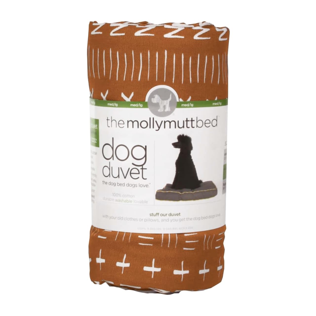 Molly Mutt Huge Dog Bed Cover - 36"x45"x5" - 100% Cotton, Durable, Breathable, Machine Washable, Color: Everywhere, Model: dd81c