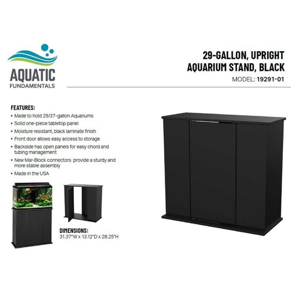 29/37 Gallon Black Upright Aquarium Stand