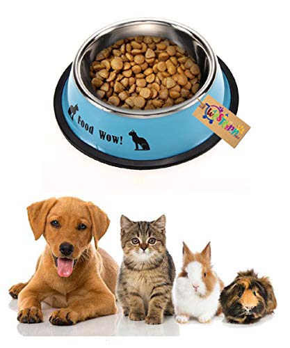 Western Era Stainless Steel Dog Bowl  Premium Feeding Bowls For Dogs & Cats  AntiSkid Ring  200Ml Capacity  Stylish And Dur