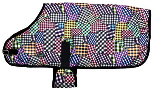 Showman Multicolor Patchwork Design Waterproof & Breathable Dog Blanket (XXLarge(36 39))