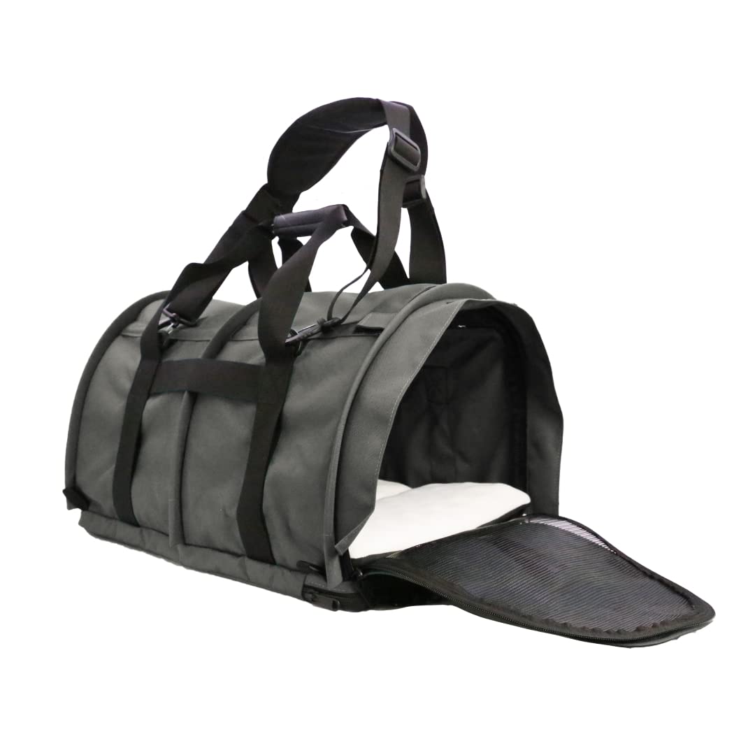 Sturdibag Xl Pet Travel Carrier: Flexible Height For Cat And Dog Soft Sided With Safety Clips And Seatbelt Straps | Smoke, 20'' 
