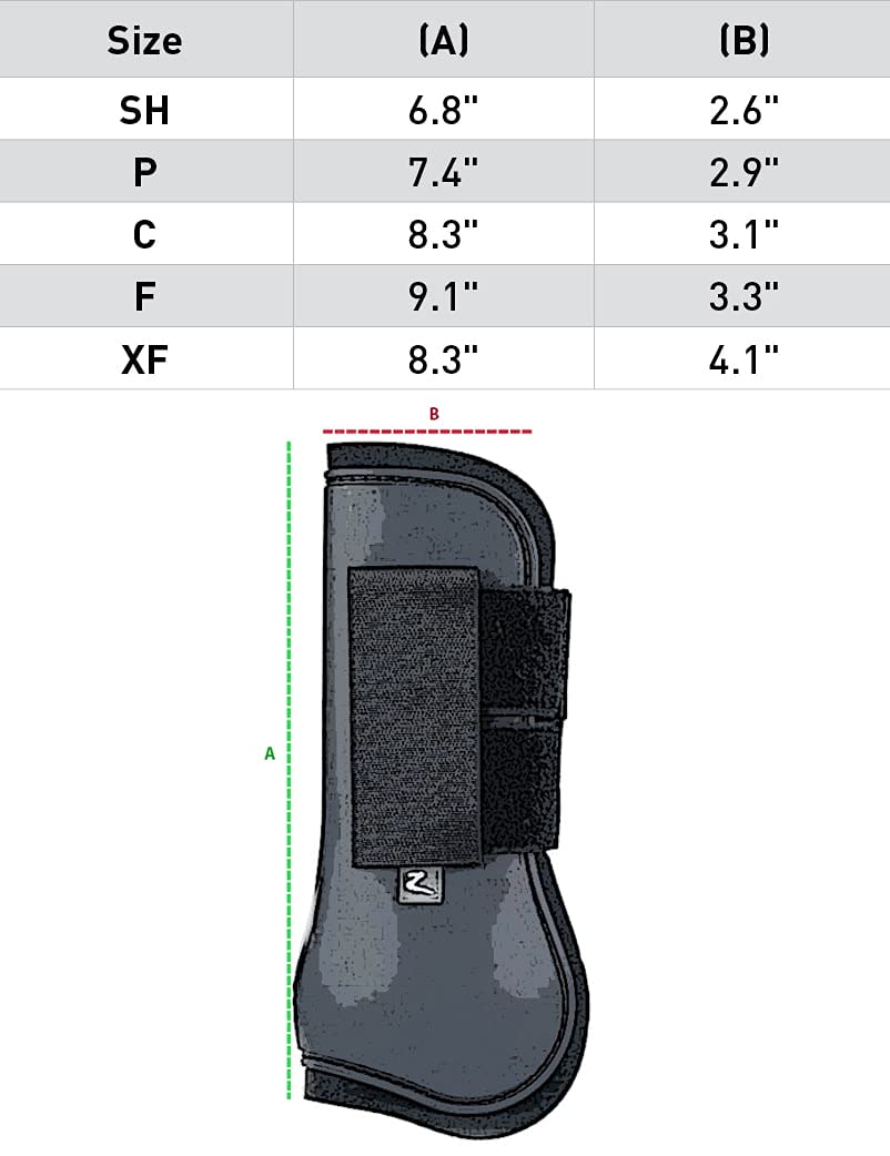 Horze Adepto Open Front Tendon Boots | Durable Shell With Neoprene Lining - Dark Navy - Pony