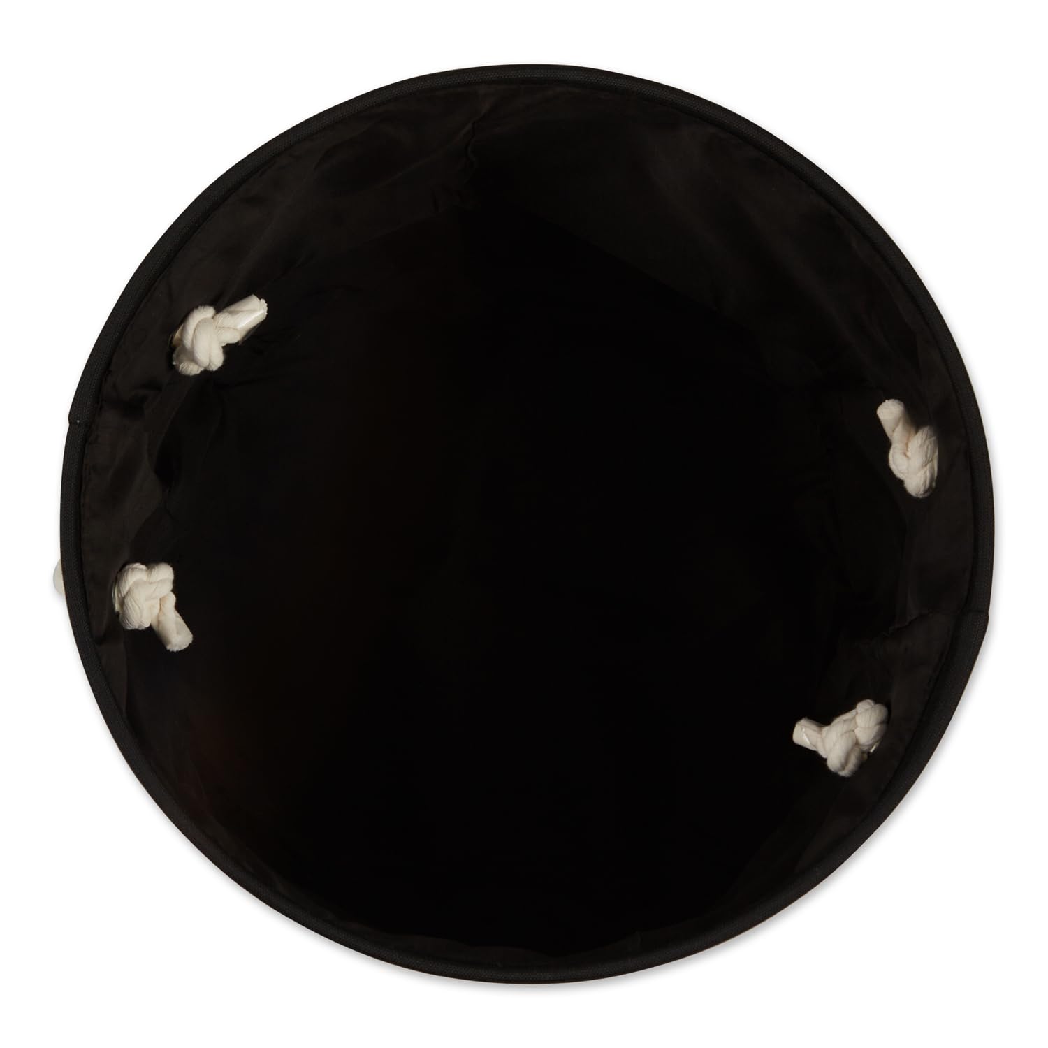 Bone Dry Pet Storage Collection Collapsible Bin, Black, Small Round