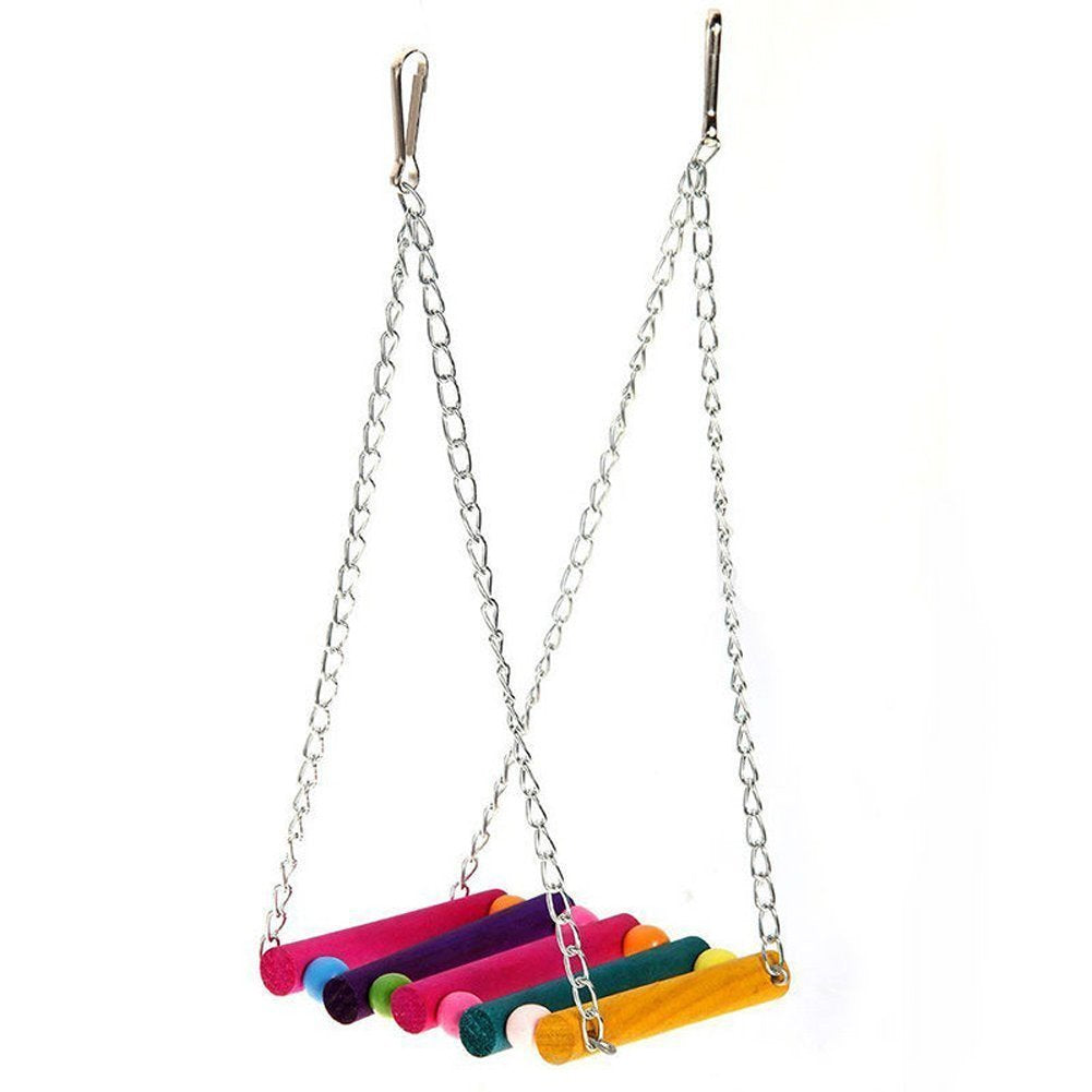 Vktech® 5Pcs Pet Bird Parrot Parakeet Budgie Cockatiel Cage Hammock Swing Toy Hanging Toy (Style A)