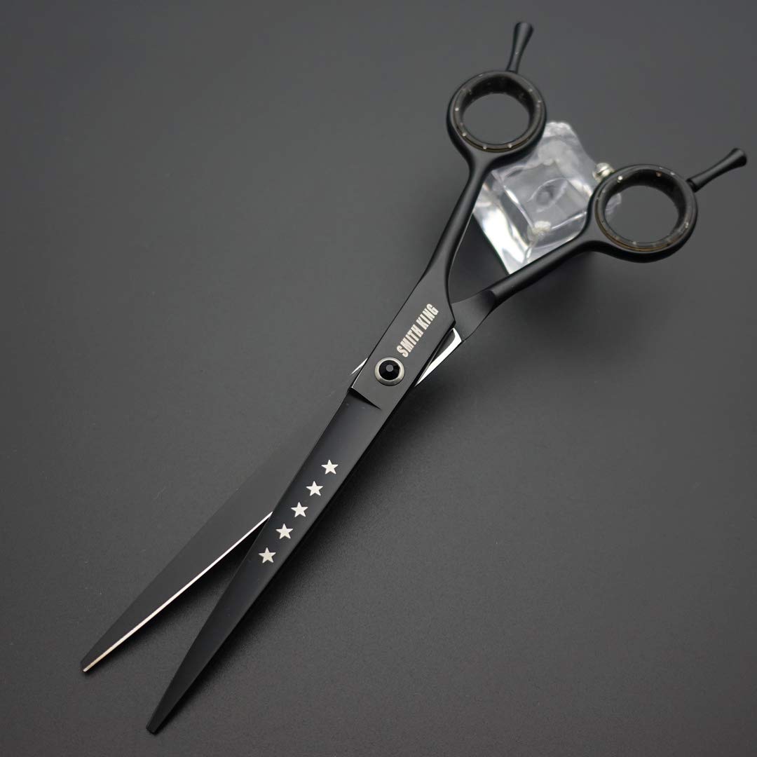 Smithking 7" Professional Dog Grooming Scissors Set, 5-Piece, Stainless Steel, Right-Handed, Black
