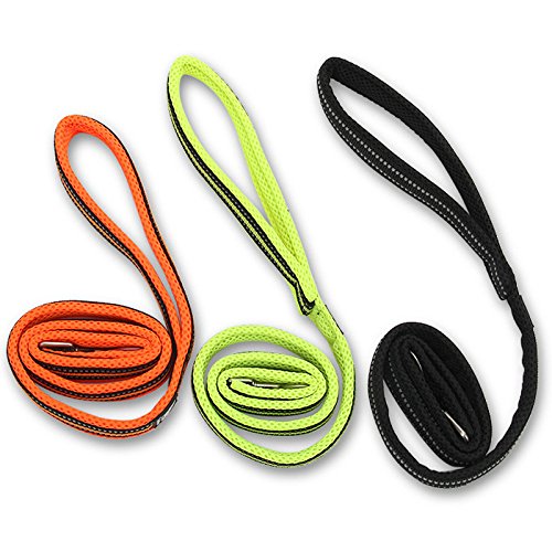 Creation Core Reflective Dog Leash Durable Padded Pet Leash Strap For Puppy Pet Leash Rope, Orange 6.5Ft Long 1' Wide