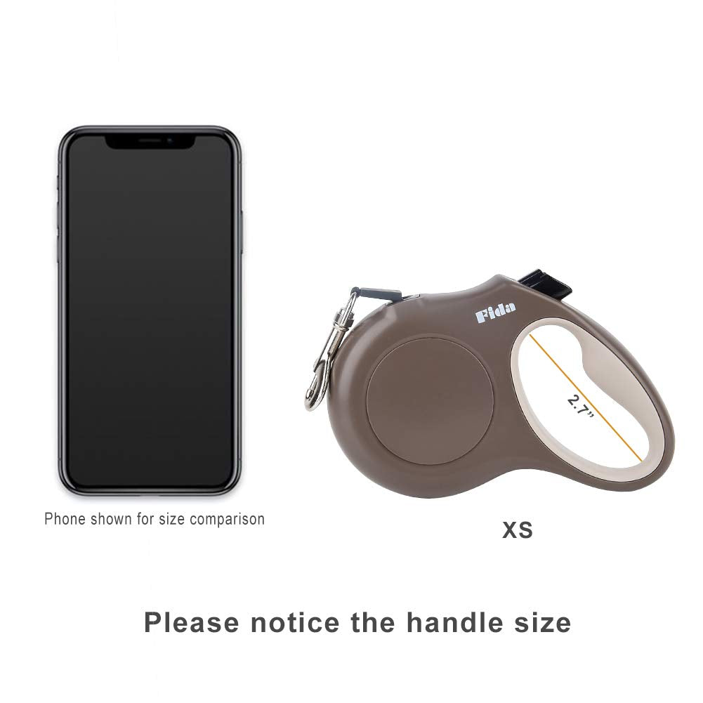 Fida Retractable Dog Leash X-Small Breed, 10 Ft Durable Pet Walking Leash For Extra Small Dogs/Cats/Small Animals Up To 18Lbs, 360?Tangle Free, Coffee/Brown