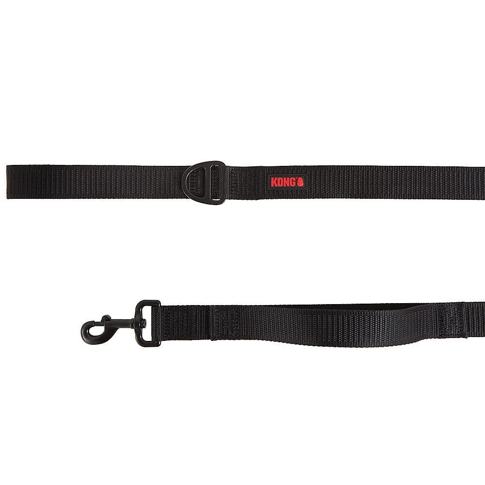 Kong Max Hd Traffic Handle Ultra Durable Quick Control Leash 6' (Black)
