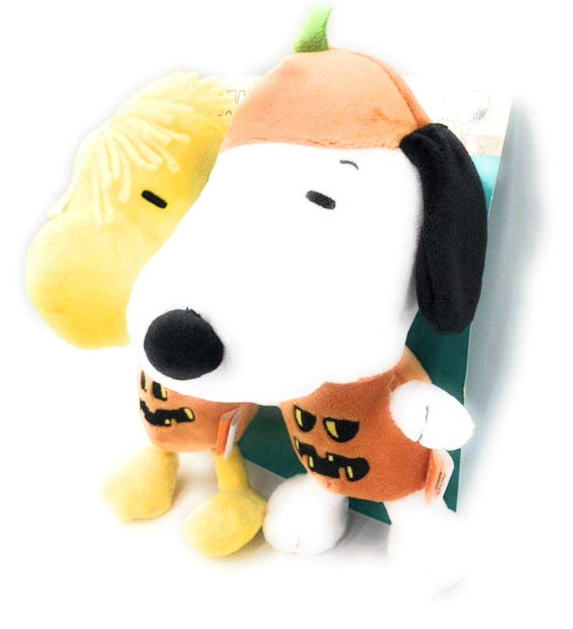 Peanuts Snoopy & Woodstock Pumpkin Plush Dog Toys | 2Piece Squeaky Set Dogs