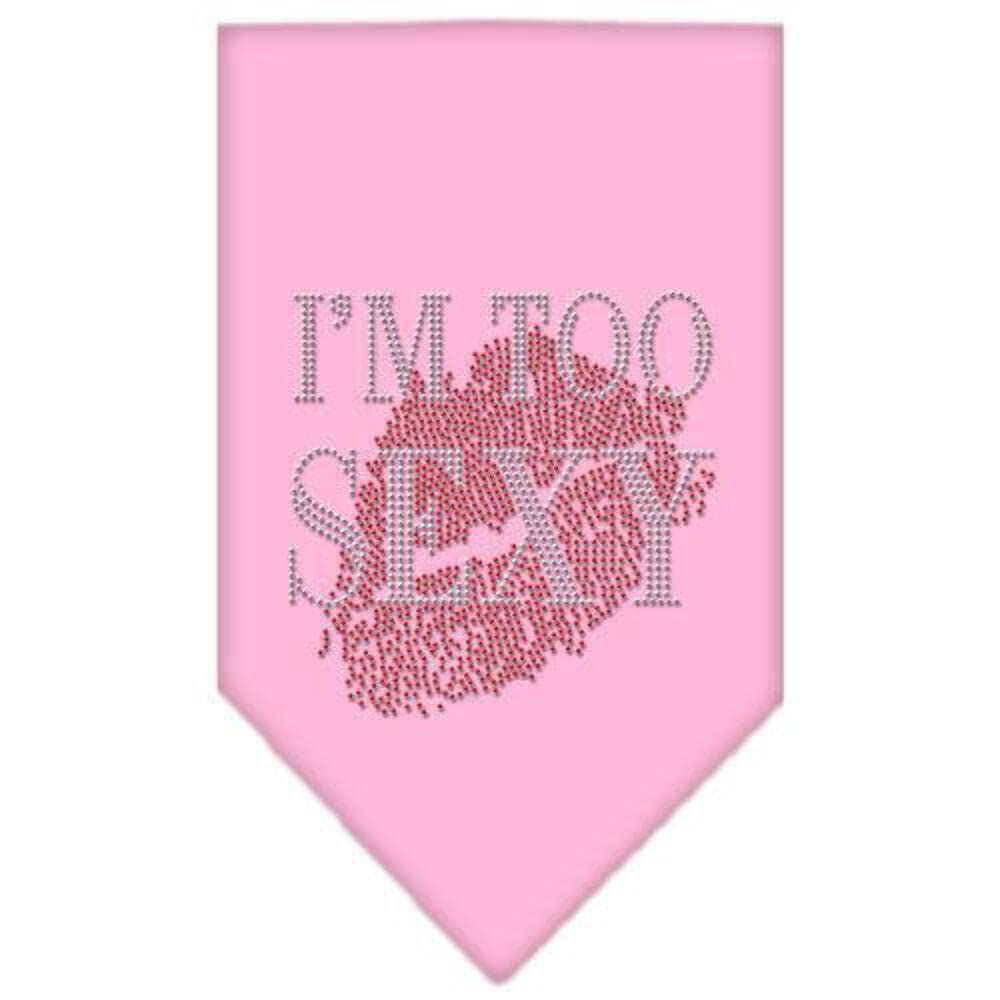 Mirage Pet Products I'm Too Sexy Rhinestone Bandana, Small, Light Pink