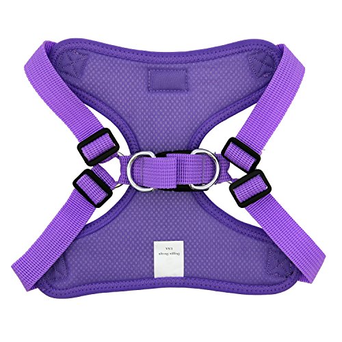 Doggie Design Dog Harness - No Choke Dog Harness, Dog Vest, Mesh Polyester, Pet Harness, Simple Step In And Go Design, Harness For Dog - Paisley Purple - L