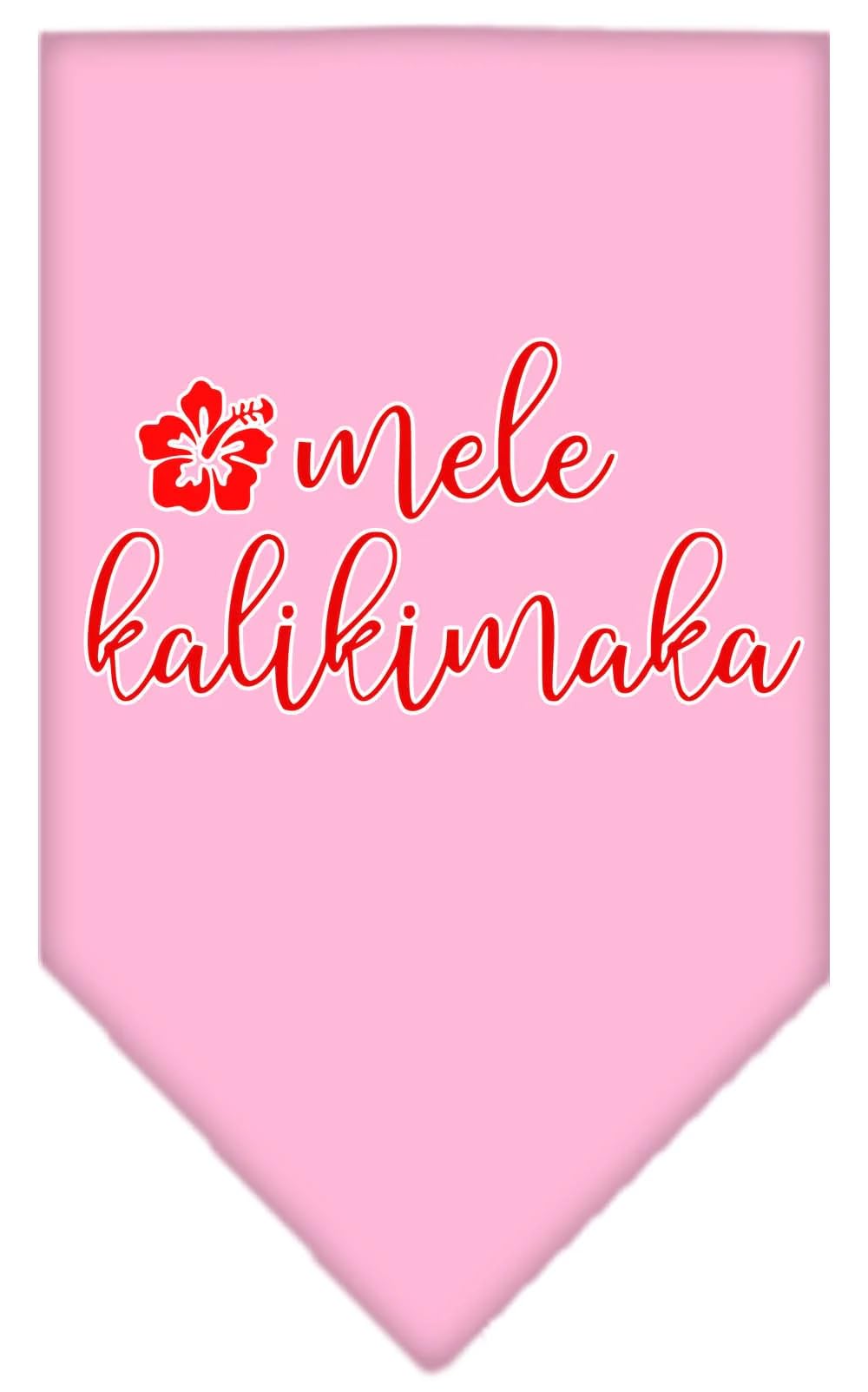 Christmas Pet and Dog Bandana Screen Printed, "Mele Kalikimaka" Cocoa Small