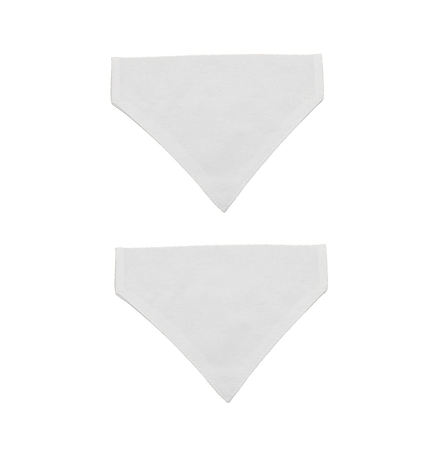 Eechicspace 2 Pack White Cotton Dog Bandana Over Collar Blank For Extra Small Pets