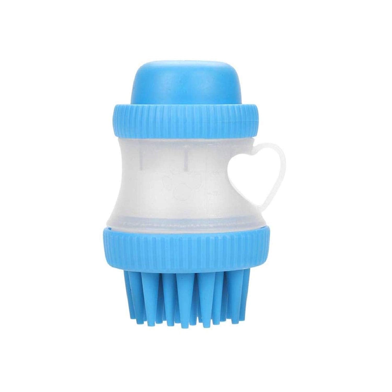 Kinzilla Pet Silicone Bathing Scrub With Removable Washing Comb For Dogs/Cats Pet Scrubber Shampoo Dispenser With Bristle Cleani