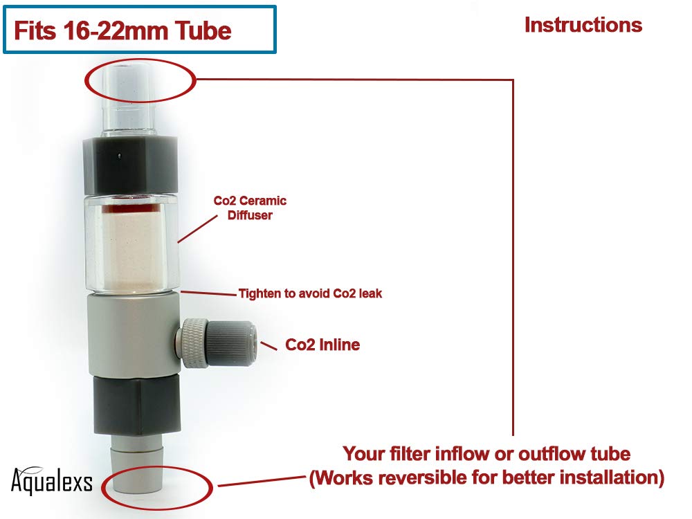 Aquarium Inline Co2 Atomizer Diffuser For Planted Aquarium (16Mm Co2)