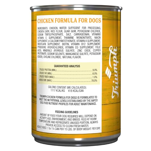 Triumph Chicken Canned Dog Food, Case Of 12, 13.2 Oz.