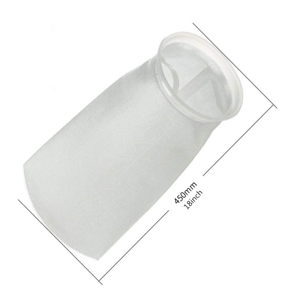 Honritone 7 Inch Ring By 18 Inch Long Filter Sock Bags 1 Micron, 5 Micron, 50 Micron, 100 Micron - Aquarium Felt Fabric Sump Fil
