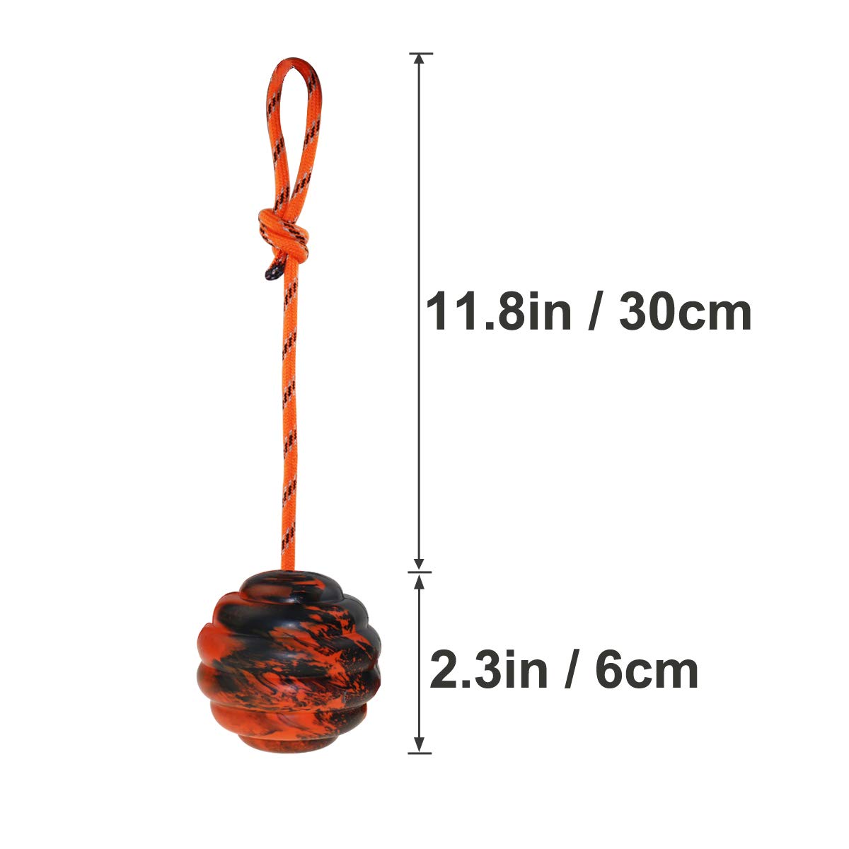 Nevperish K9 Training Ball With Rope Exercise And Reward Toy For Dogs - Indestructible Dog Toy Ball With Handle For Training Pul