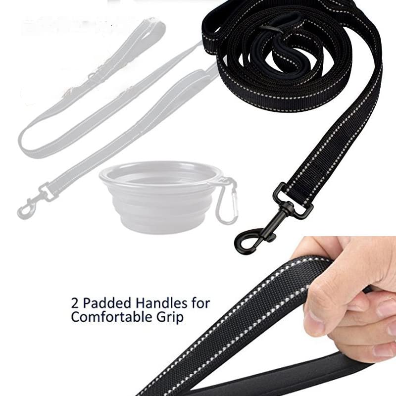 Dog Leash, Heavy Duty Dog Leash, Leashes For Large Breed Dogs 5Ft 6Ft, Double Handle Dog Leash, Reflective Training Lead, Perfect For Medium To Large Dogs