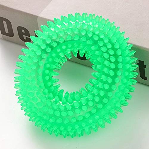 Petlicious & More Tpr Spike Pupppy Chew Toys Dog Teething Toys Puppy Squeaky Toys For Dogs &Puppies  Rim