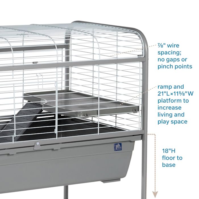 Jumbo Small Animal Home with Stand Gray