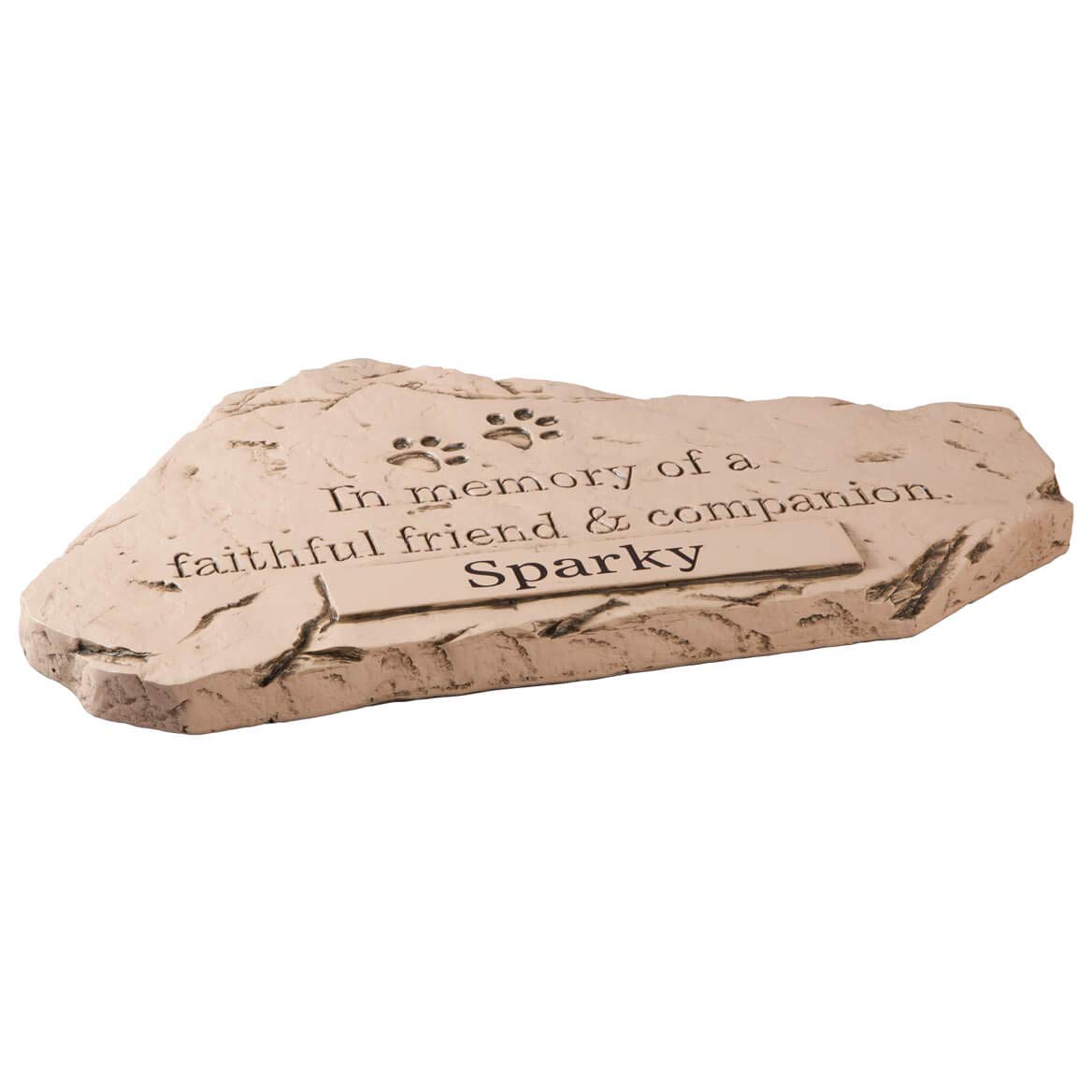 Fox Valley Traders Custom Faithful Friend and Companion Pet Memorial, Customized Indoor/Outdoor Resin Garden Stone