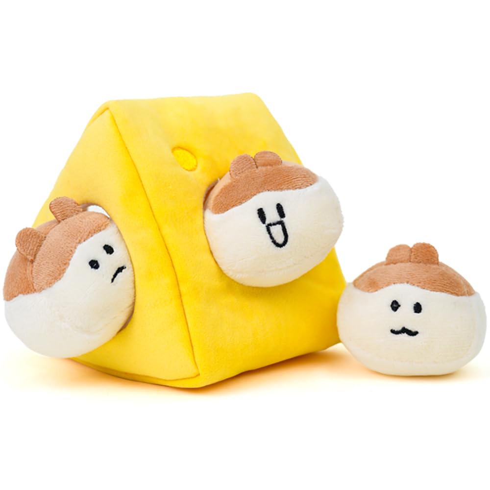 Hide And Seek Plush Stuffed Dog Toys, Squeaky Chew Toys, Interactive Dog Plush Toys Perfect For Puppy, Small, Medium And Large D