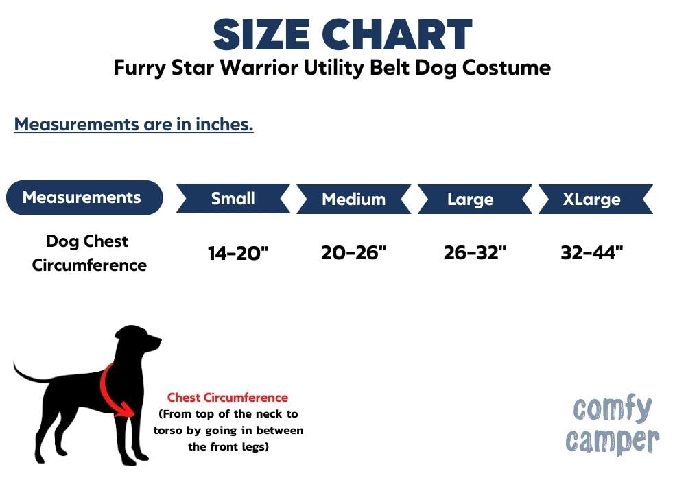 Comfycamper Utility Belt Dog Halloween Costume Adjustable - X Large Medium Small French Lab Cosplay Christmas 2024, X-Large