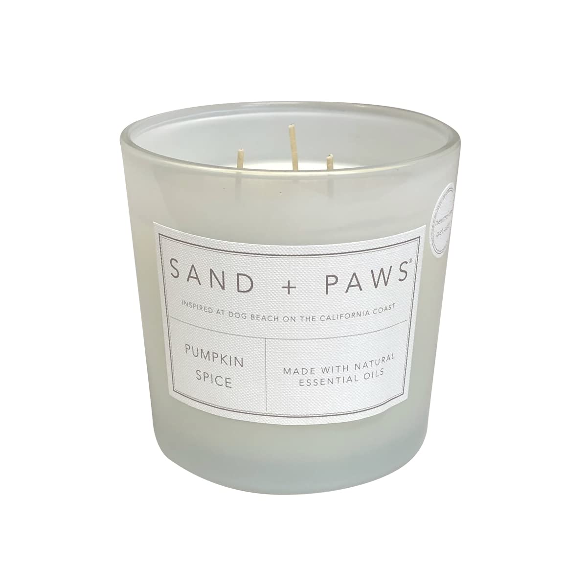 Sand + Fog Pumpkin Spice Scented Candle, 21 oz - Luxurious Wax Jar, Neutralizes Pet Odors, Model 28686