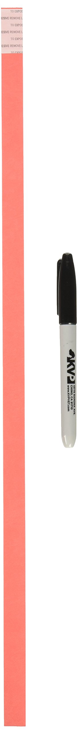 Kvp Pet 500 Count Id Bands, 20, Red