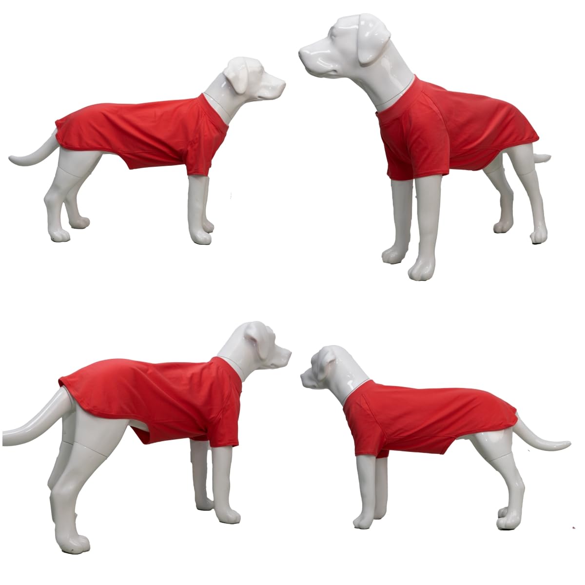 Lovelonglong Pet Clothing Dog Costumes Basic Blank T-Shirt Tee Shirts for Medium Dogs Lobster Pink XXL