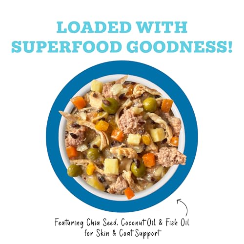 Weruva Awesome Shiny Wet Dog Food, Chicken & Brown Rice with Veggies, 6oz Can (Pack of 8)