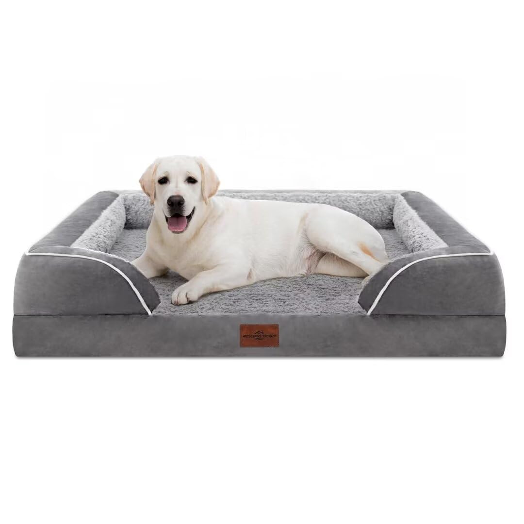 Comfort Expression Jumbo Dog Bed For Extra Large Dogs, Waterproof Orthopedic Dog Bed, Large Breed Dogs Beds, Pv Washable Sofa Be