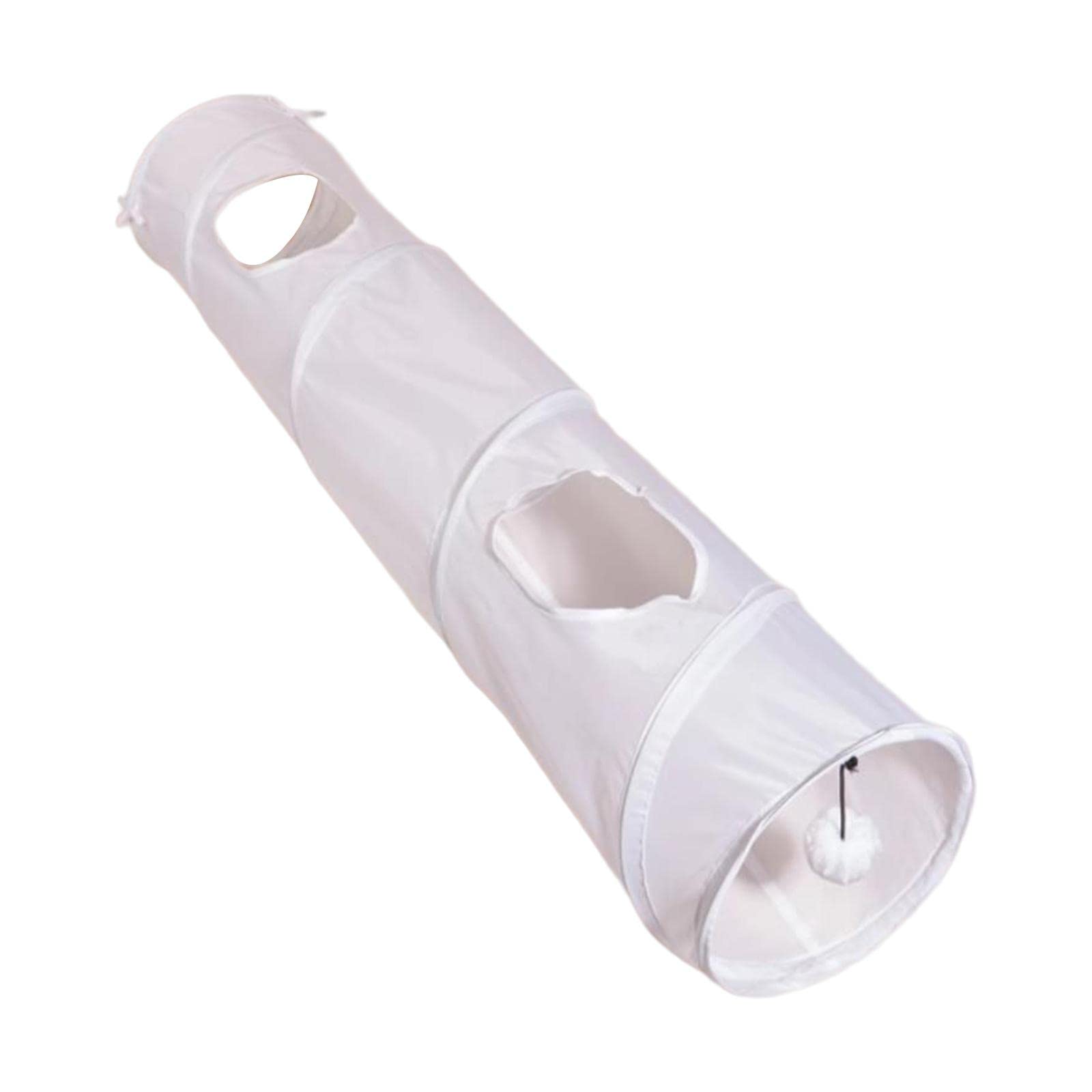 Ujeavette Kitten Tunnel Tube Training Folded Kitten Cat Toys With Play Ball Cat Tunnel Straight Shape